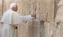 Pope Benedict at the Wailing Wall