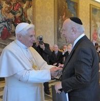 Pope Benedict and Rabbi Arthur Schneier in the Vatican