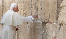 Pope Benedict at the Wailing Wall