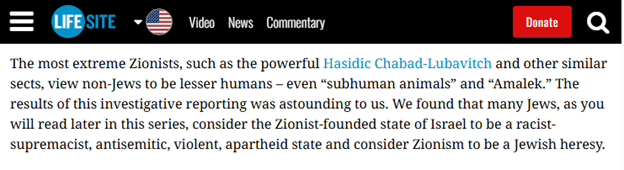 LSN: Chabad Considers Non-Jews to be Amalek