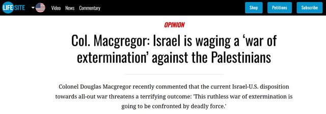 LSN: War of Extermination against the Palestinians