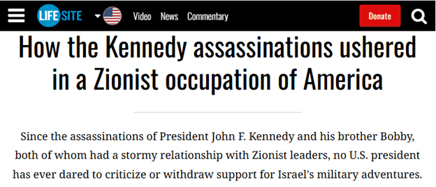 LSN: Kennedy Assasinations ushered in a Zionist Occupation of America