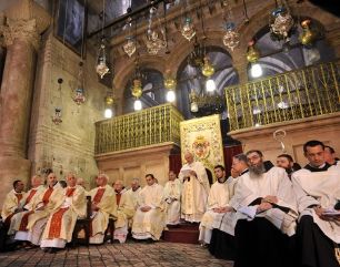 Mass at the Church of the Holy Sepulchre