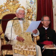 Le pape Benoît XVI à la Basilique du Saint Sépulcre