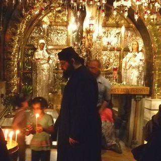 Orthodox Monk in the Church of the Holy Sepulchre