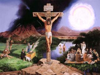 Salvation History: Sinai, priesthood, Jesus' baptism, Last Supper, Crucifixion